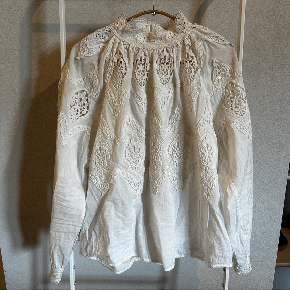 Elegant White Lace Blouse